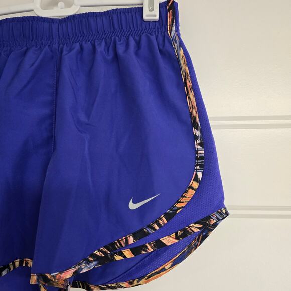 Women's Nike Dri-Fit Blue w/ Colorful Trim Athletic Running Shorts | Size XS - Picture 4 of 8